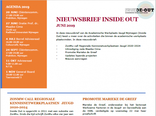 Nieuws: Nieuwsbrief juni 2019
